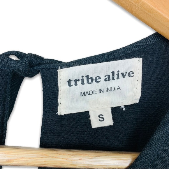 NWOT Tribe Alive Tiered Maxi Dress Ink Black Small - Picture 4 of 8